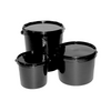 Black Bucket with Lid