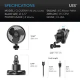 AC Infinity - Cloudray Clip Fans – view 2