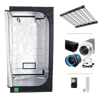 360W LED Grow Tent Kit - 1.0m x 1.0m x 2.0m